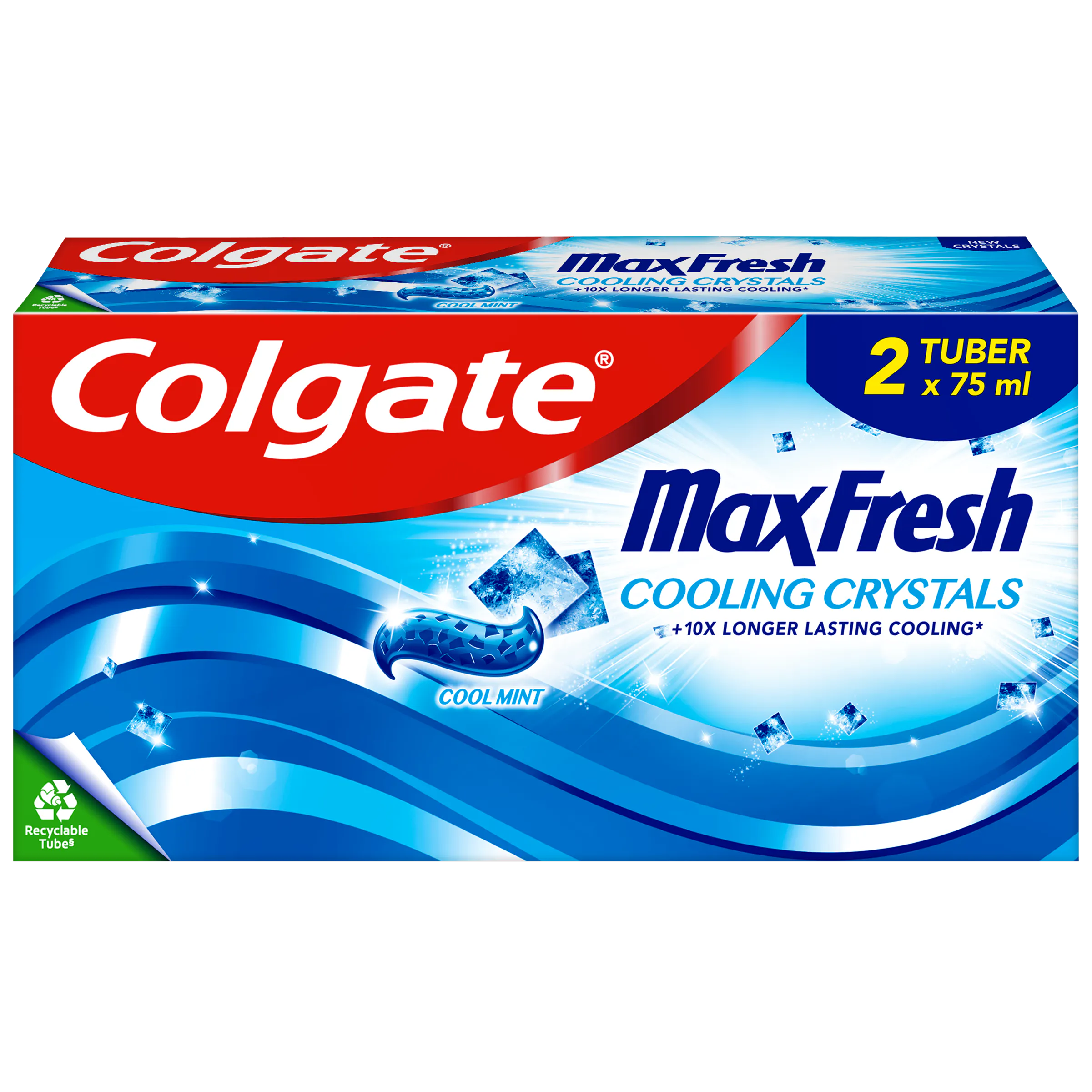 Colgate Max Fresh Cooling Crystals 2 x 75 ml