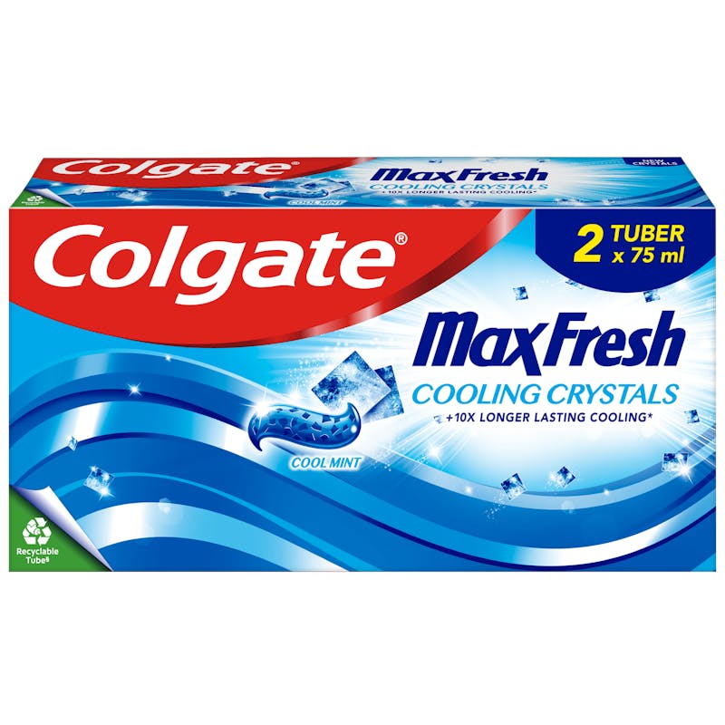 Colgate Max Fresh Cooling Crystals 2 x 75 ml