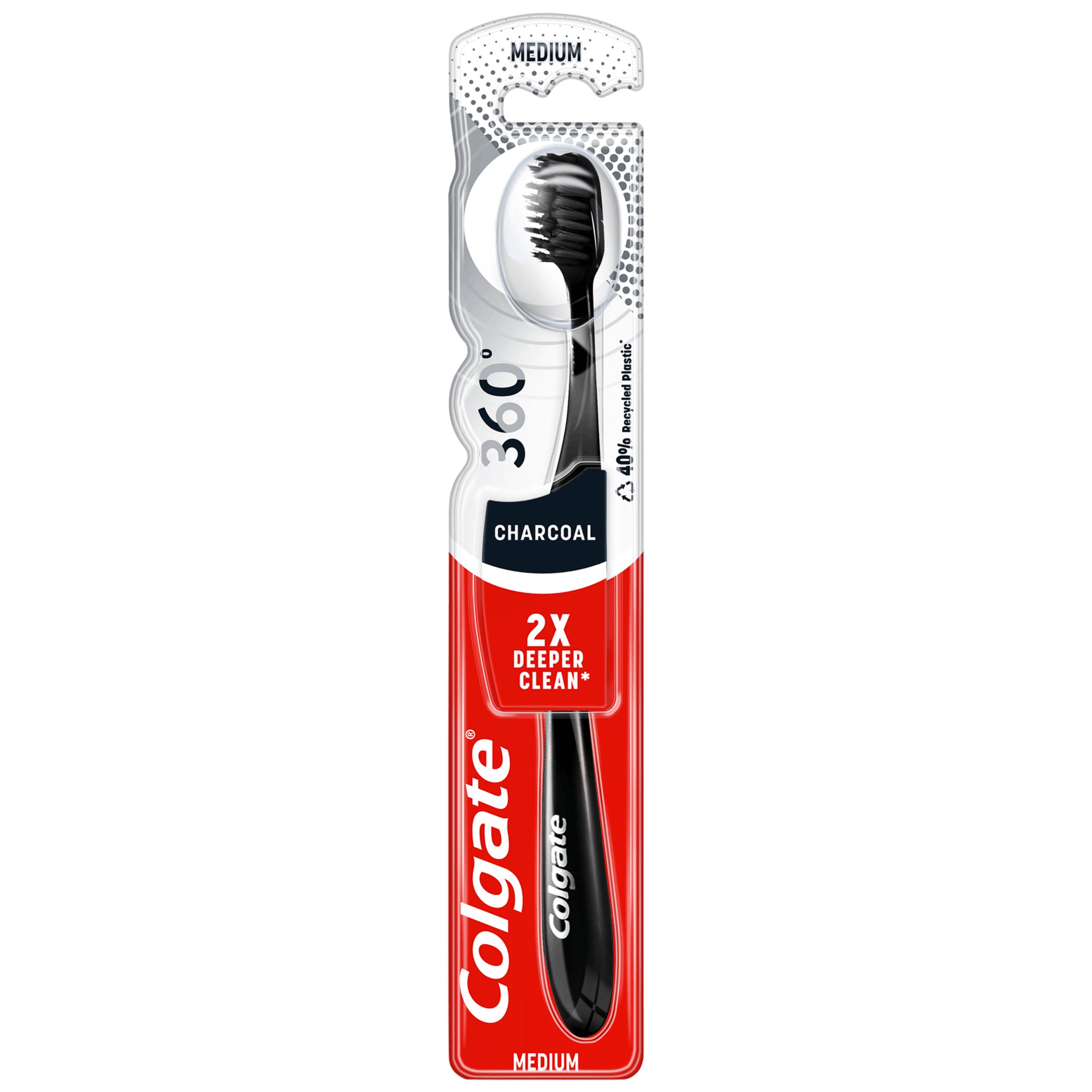 Colgate 360 Charcoal Infused Toothbrush Medium 1 st