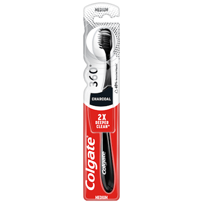 Colgate 360 Charcoal Infused Toothbrush Medium 1 st
