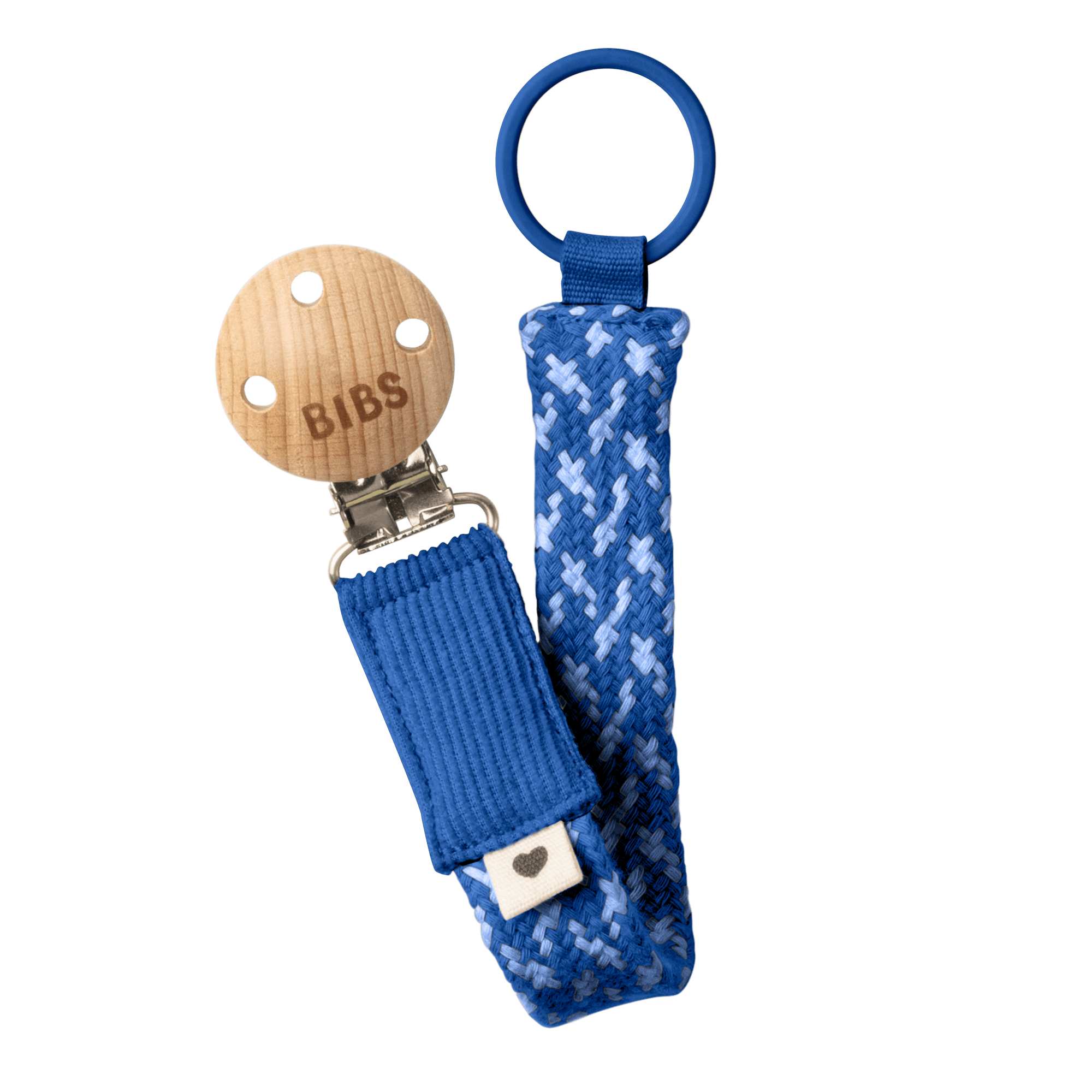 BIBS Pacifier Clip Cornflower/Dusty Blue 1 st