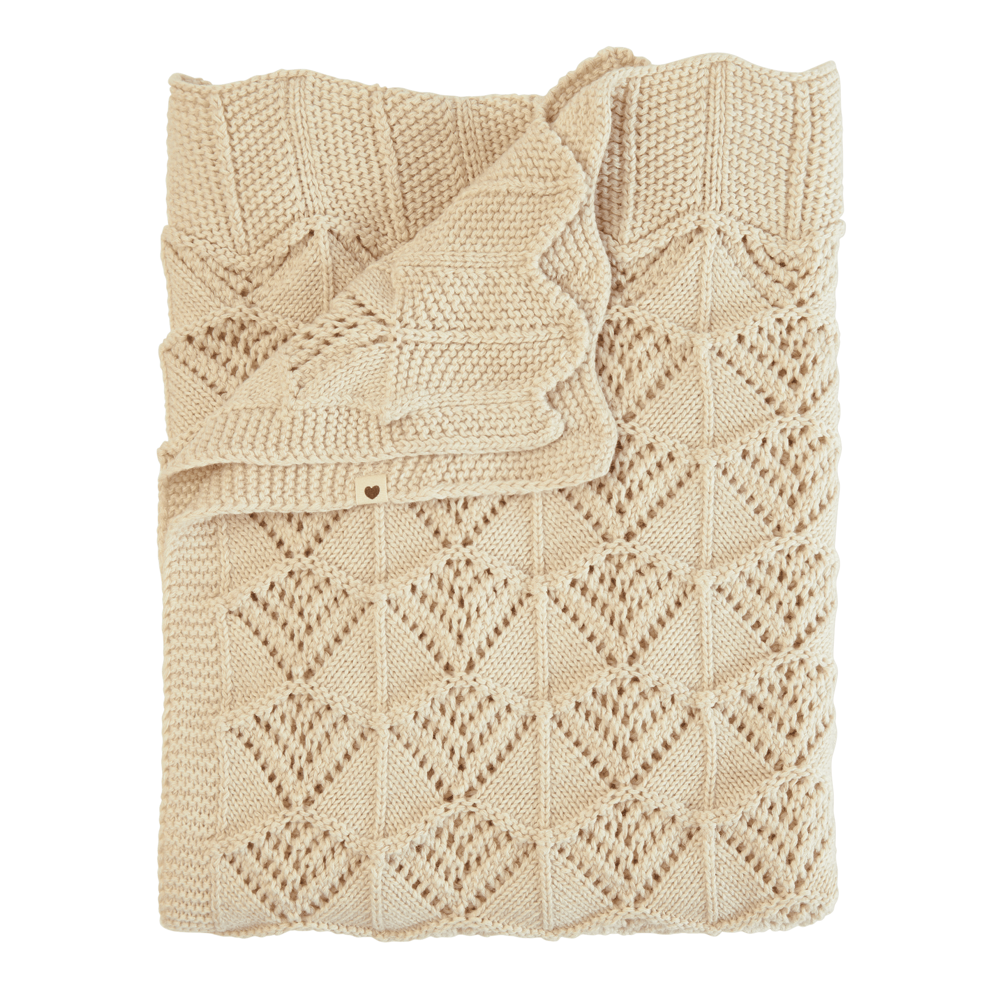 BIBS Knitted Blanket - Wavy Ivory 1 st