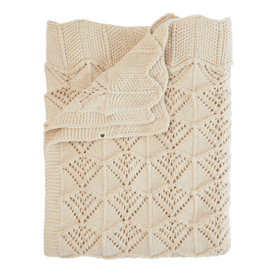 BIBS Knitted Blanket - Wavy Ivory 1 kpl