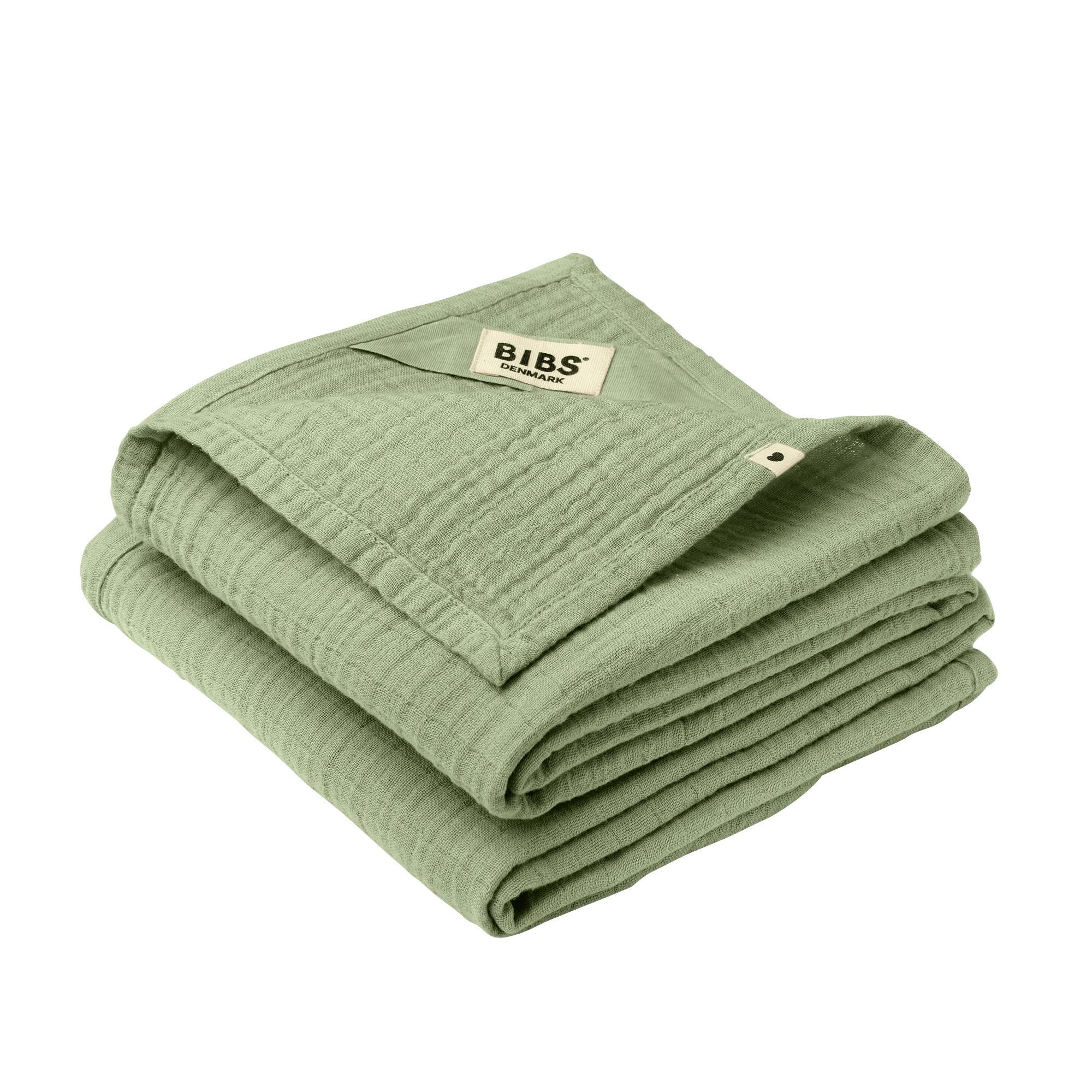 BIBS Muslin Cloth 2-Pack 70 x 70 cm Sage 2 stk