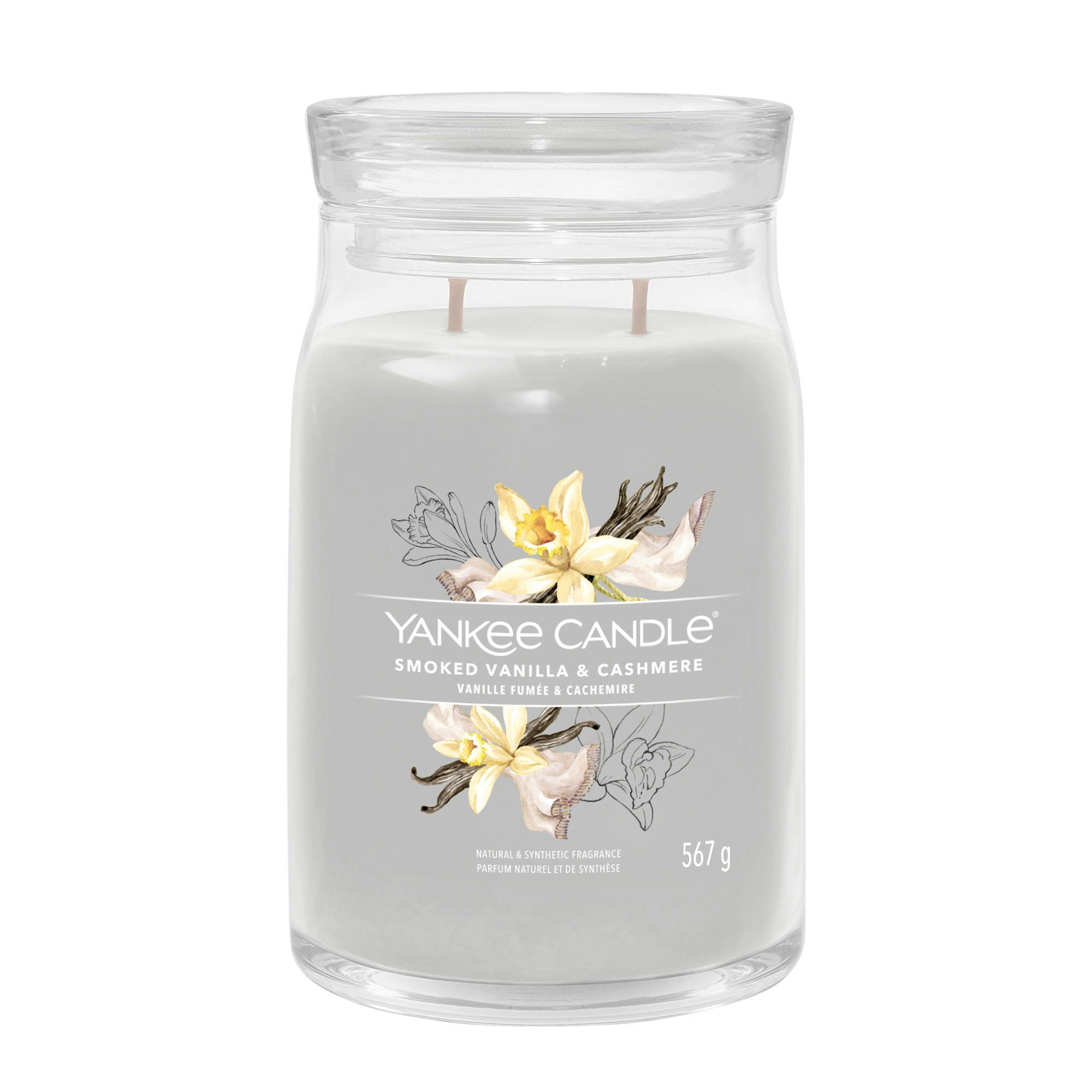 Yankee Candle Signature Large Candle Siver Smoked Vanilla & Cashmere 567 g