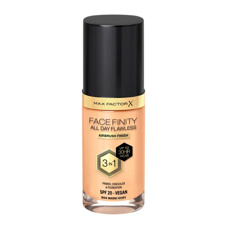 Max Factor All Day Flawless 3 in 1 Foundation Warm Ivory W44 30 ml