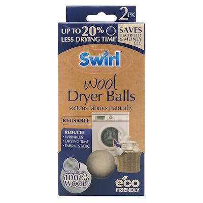 Swirl Wool Laundry Balls 2 stk