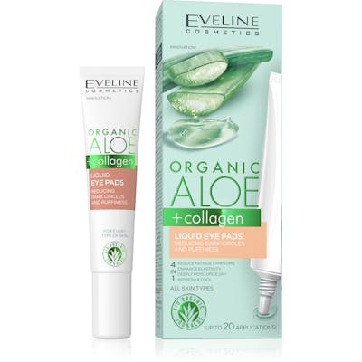 Eveline Organic Aloe Collagen Liquid Eye Pads Reducing Dark Circles And Puffines 20 ml