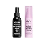 NYX Prep & Set DUO: Setting Spray Matte Finish + Marshmellow Primer 30 ml + 60 ml