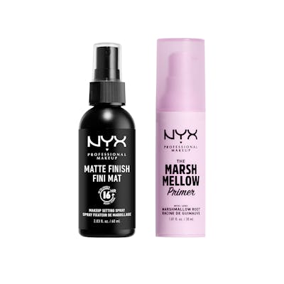 NYX Prep &amp; Set DUO: Setting Spray Matte Finish + Marshmellow Primer 30 ml + 60 ml