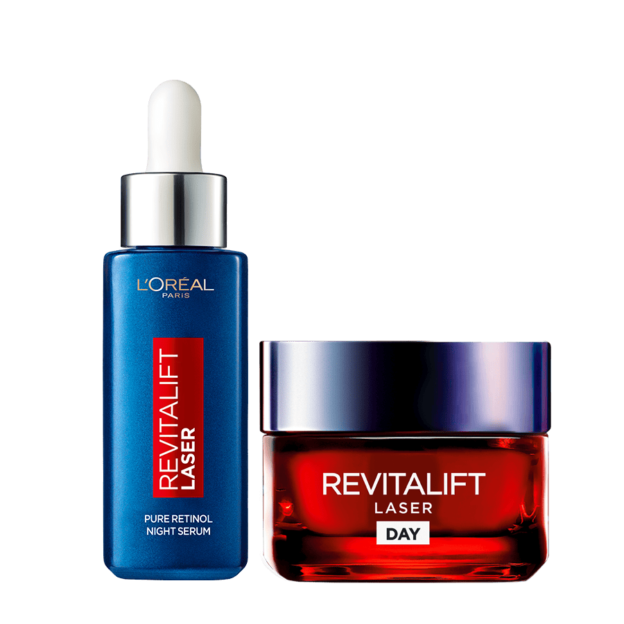 L'Or&eacute;al Paris Revitalift Laser Day Cream + Pure Retinol Night Serum 30 ml + 50 ml