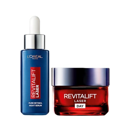 L&#039;Oréal Paris Revitalift Laser Day Cream + Pure Retinol Night Serum 30 ml + 50 ml