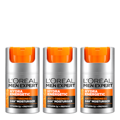 L&#039;Oréal Paris Trio Men Expert Hydra Energetic Moisturising Lotion 3 x 50 ml