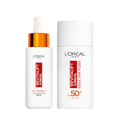 L&#039;Oréal Paris Revitalift Clinical 12% Vitamin C Serum + Daily Moisturizing Fluid SPF50 30 ml + 50 ml