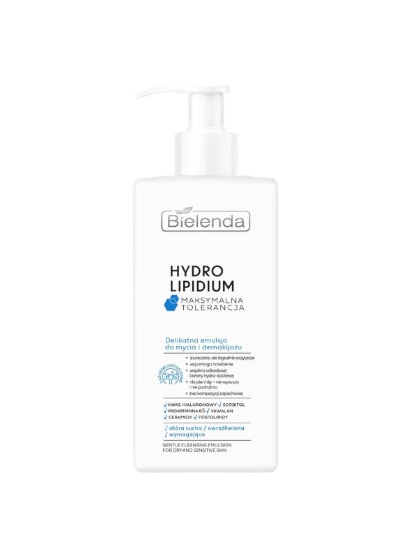 Bielenda Hydro Lipidium Maximum Tolerance Delicate Emulsion For Washing And Makeup Removal 300 Ml