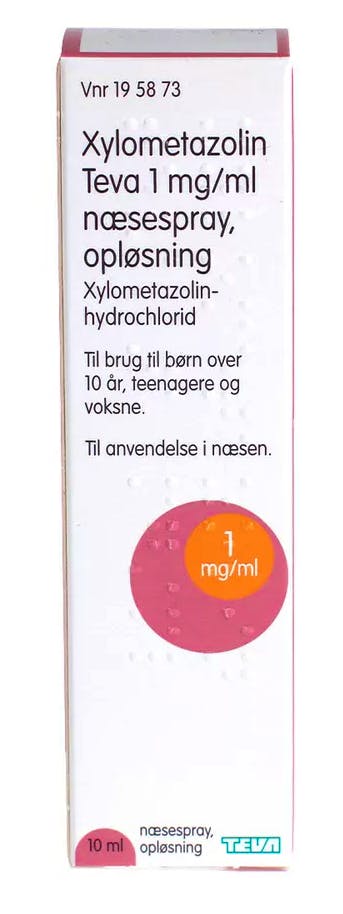 Xylometazolin Teva Næsespray 1 mg/ml 10 ml