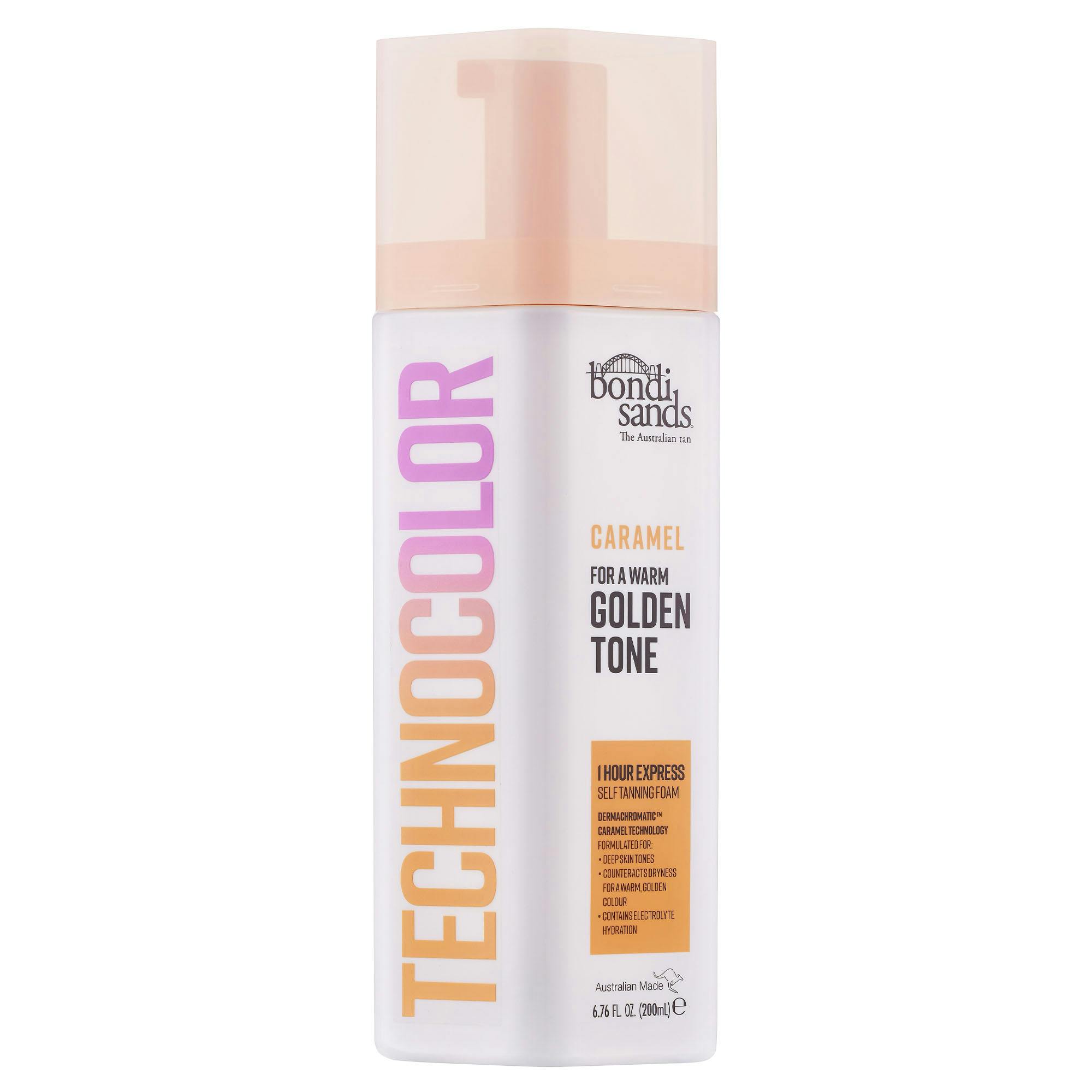 Technocolor 1 Hour Express Self Tanning Foam Caramel 200 Ml Fra Bondi Sands