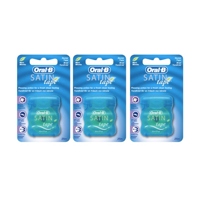 Oral-B Satin Tape Floss 25 m 3 st