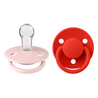 BIBS De Lux 2 Pack Silicone Onesize Blossom/Candy Apple 2 st
