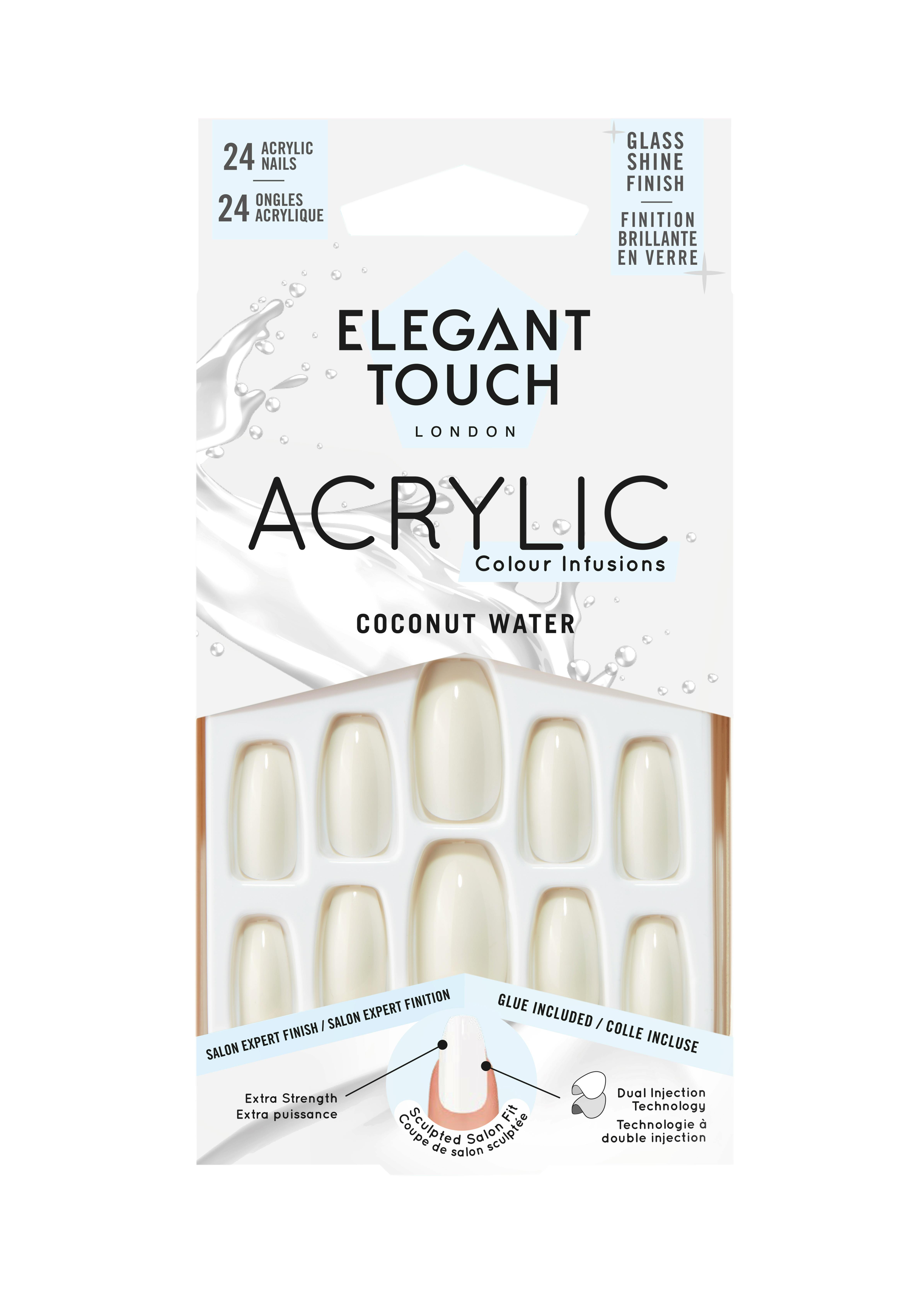 Elegant Touch Colour Acrylic Coconut Water Nails 