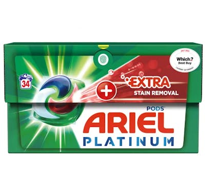 Ariel Platinum Pods + Vlekken Remover 34 st