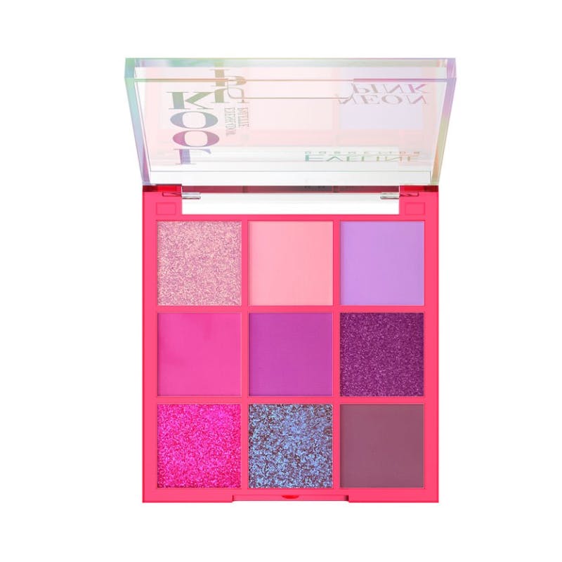 Eveline Eyeshadow Palette of 9 Neon Pink 1 st