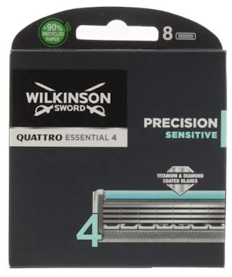 Wilkinson Sword Quattro Titanium Sensitive Razor Blades 8 stk