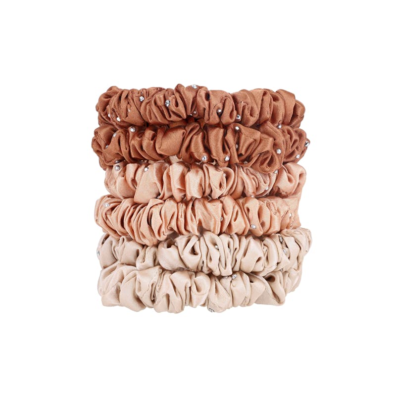 W7 Silky Knots Bauble Diamante Scrunchies Set 6 st