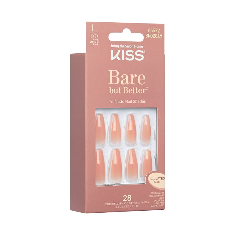 KISS Bare But Better Nails Nude Drama BN02C 28 kpl