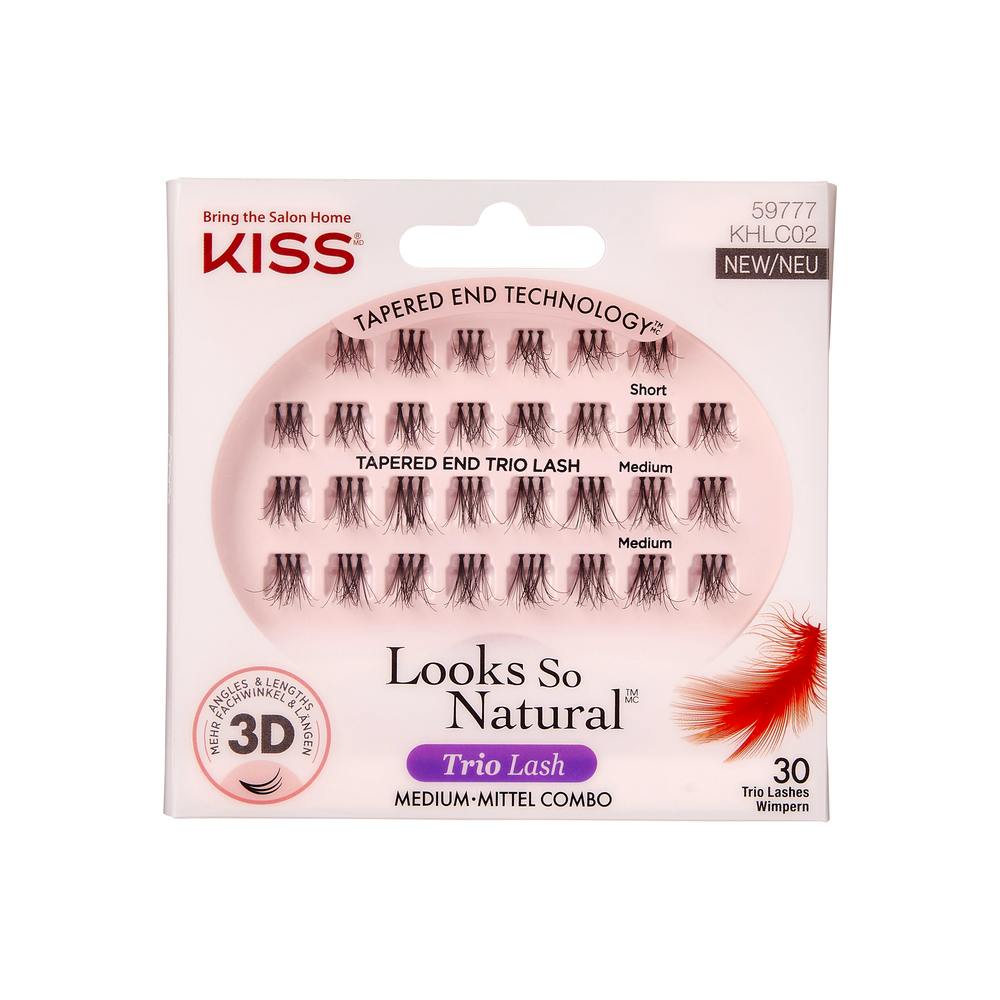 KISS Look So Natural Trio Lash Medium KHLC02 30 kpl
