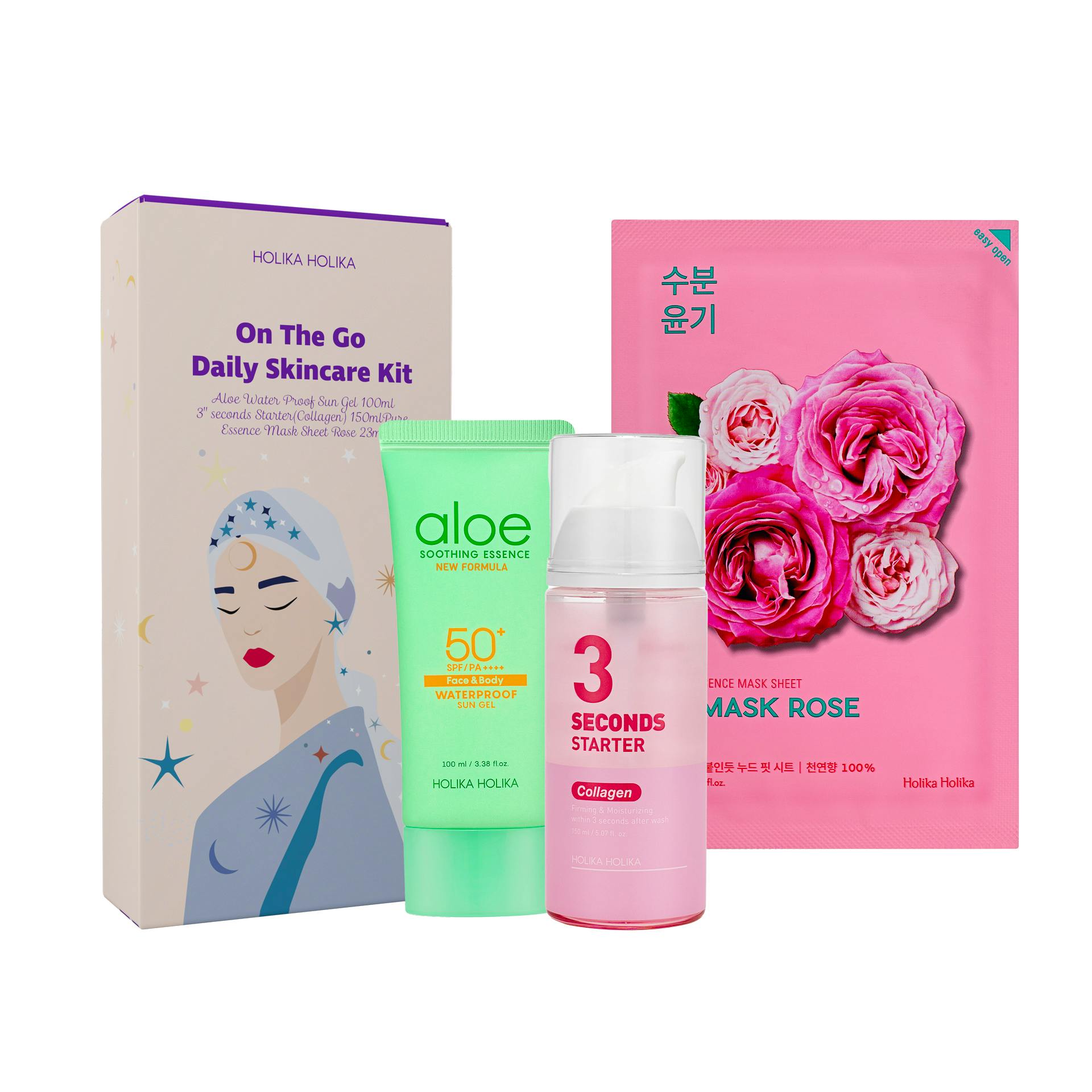 Holika Holika Zestaw On The Go Daily Skincare Kit 23 ml +100 ml + 150 ml