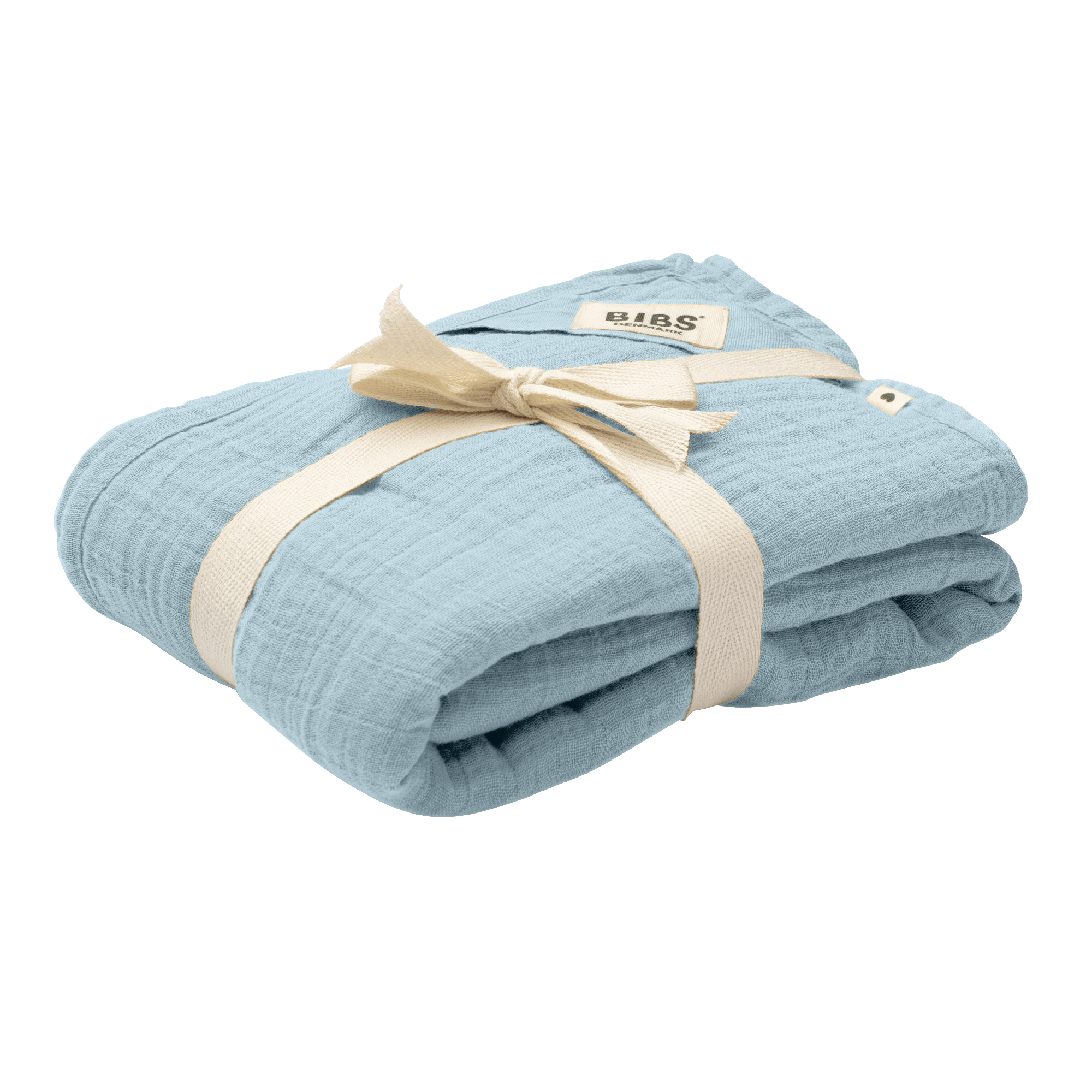 BIBS Muslin Swaddle 120 x 120 cm Baby Blue 1 st