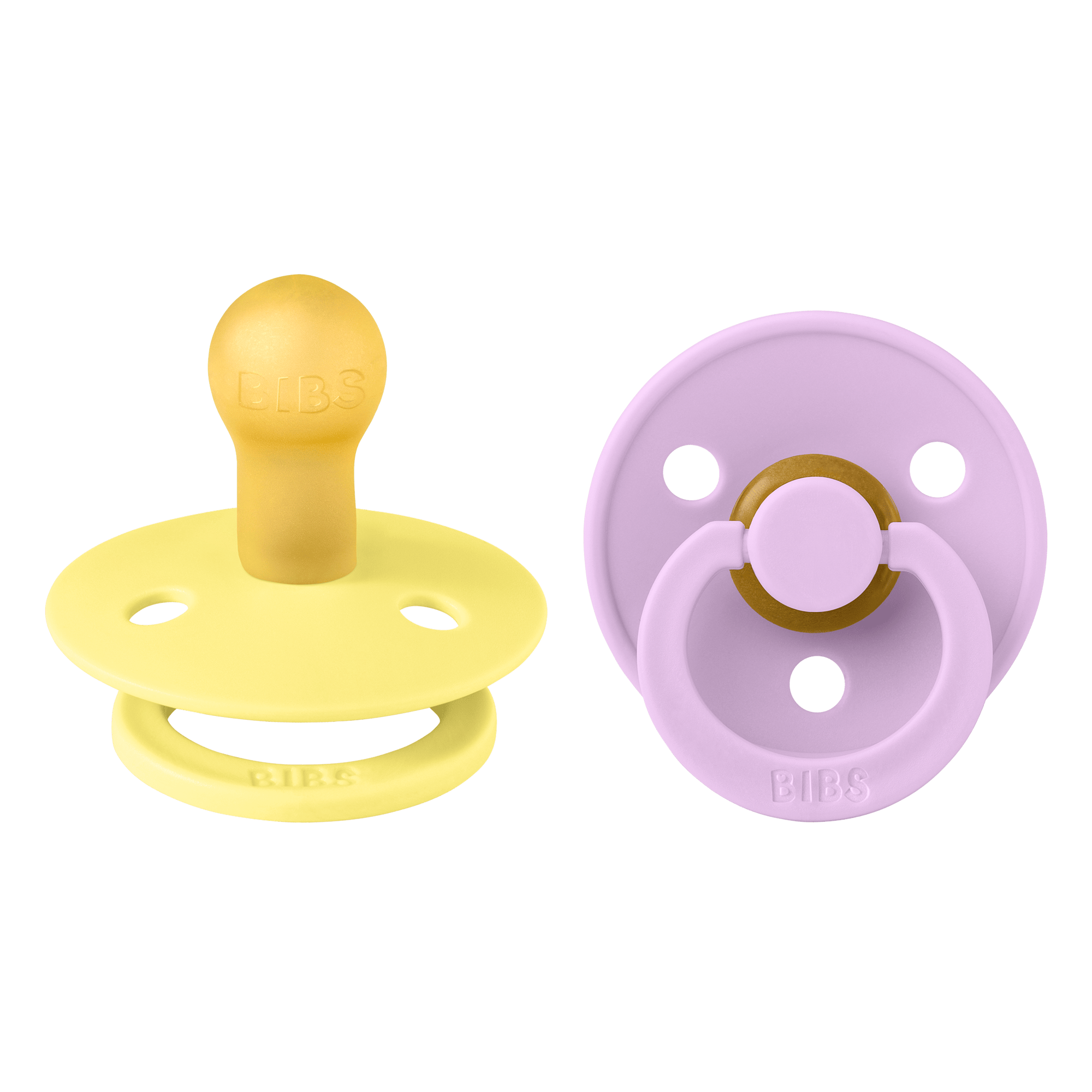 BIBS Colour 2 PACK Latex Size 1 Sunshine/Violet Sky 2 st