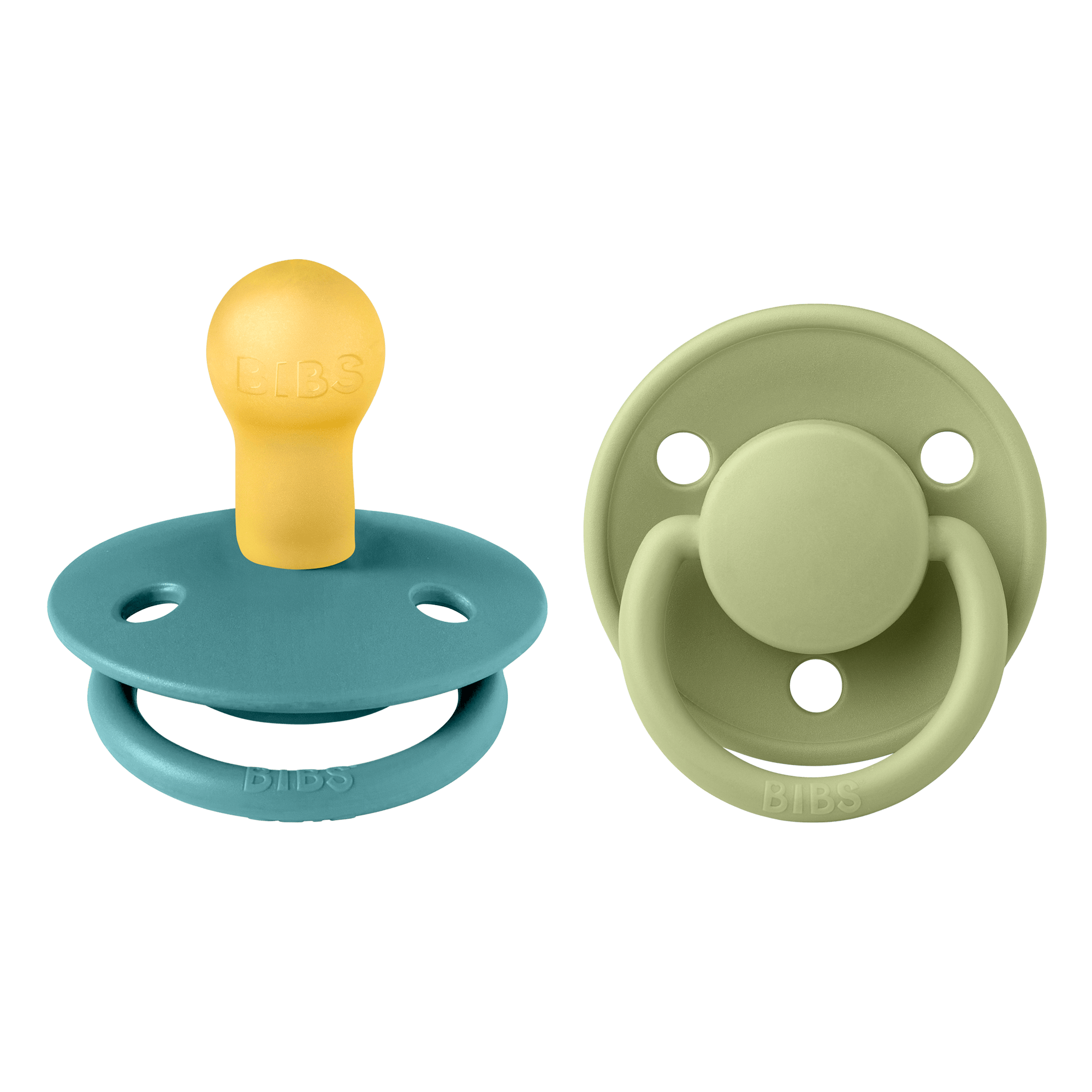 BIBS De Lux 2 PACK Latex Size 1 Island Sea/Sage 2 st