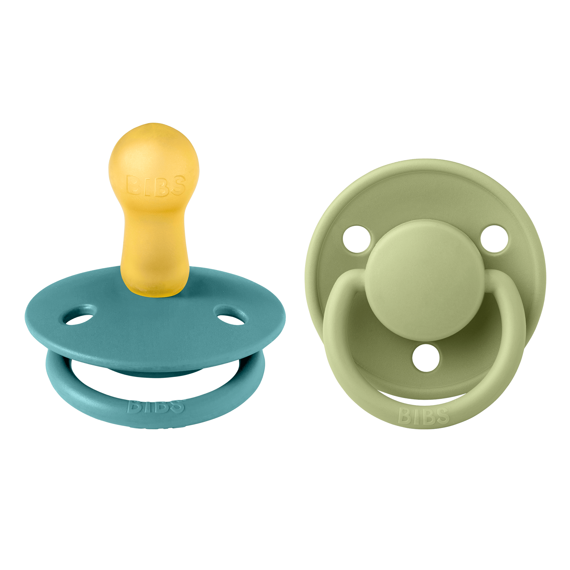 BIBS De Lux 2 PACK Latex Size 2 Island Sea/Sage 2 st