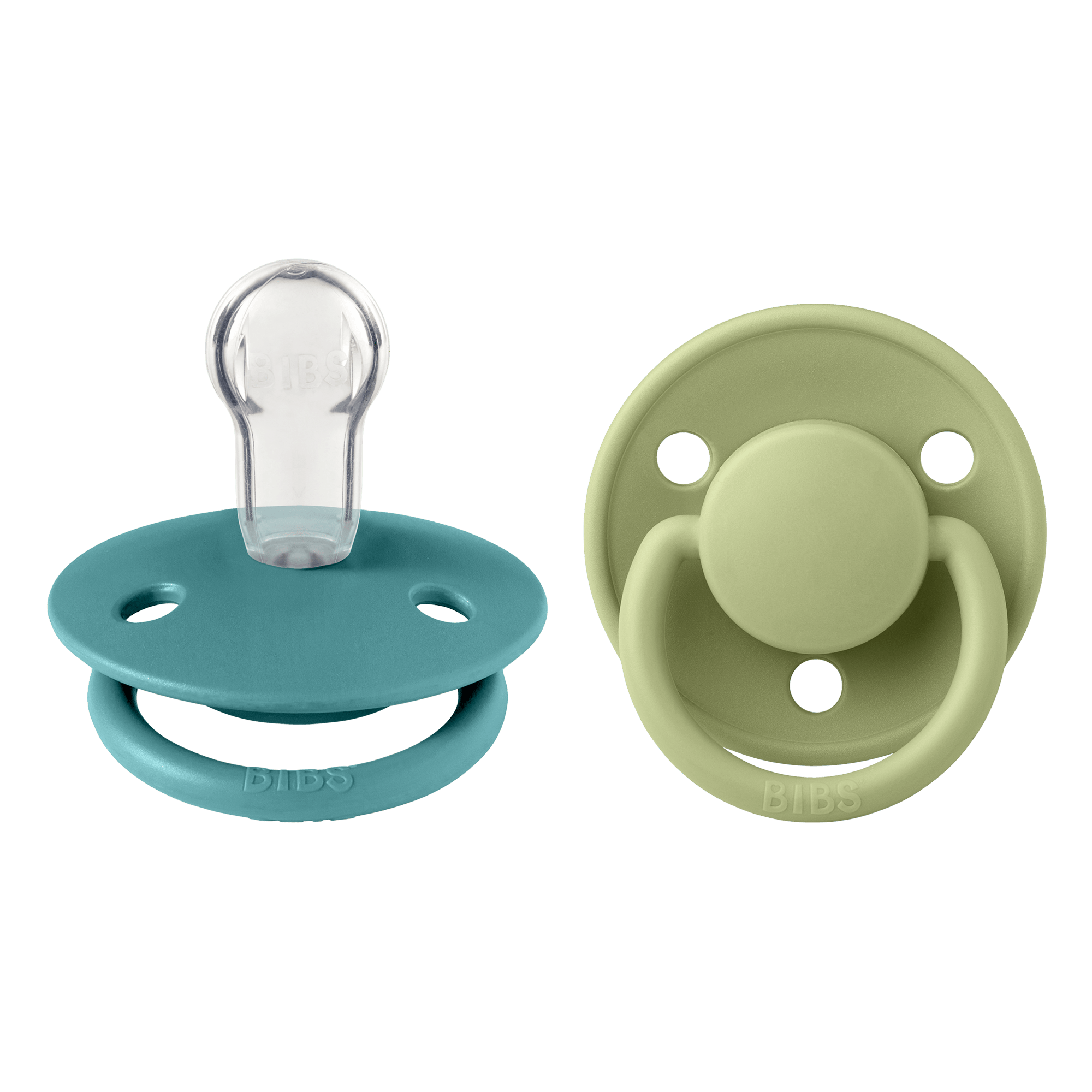 BIBS De Lux 2 PACK Silicone Onesize Island Sea/Sage 2 st