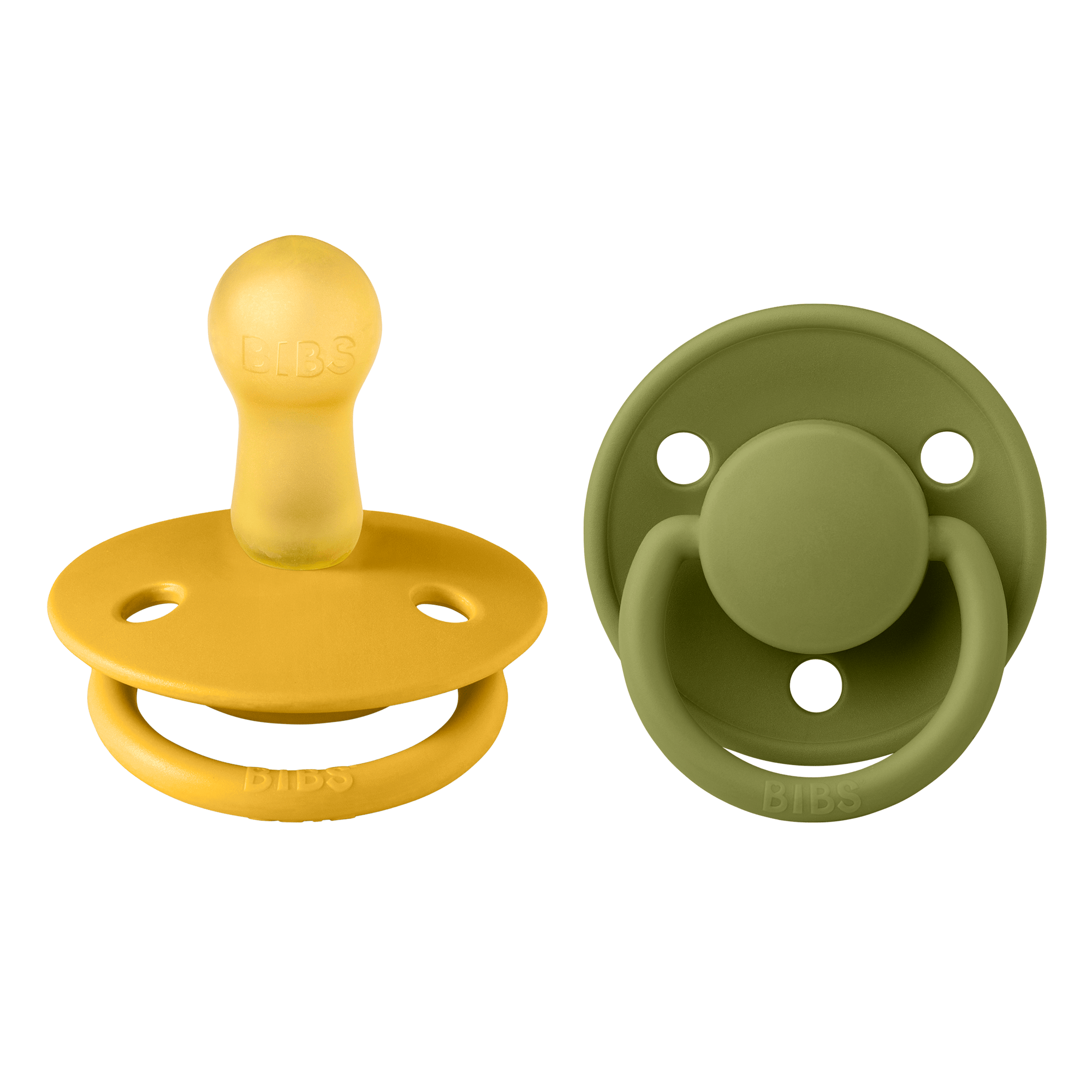 BIBS De Lux 2 PACK Latex Size 2 Honey Bee/Olive 2 st