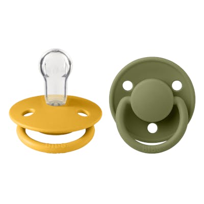 BIBS De Lux 2 PACK Silicone Onesize Honey Bee/Olive 2 st