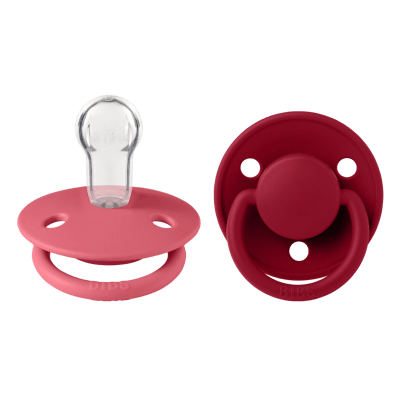 BIBS De Lux 2 PACK Silicone Onesize Coral/Ruby 2 pcs