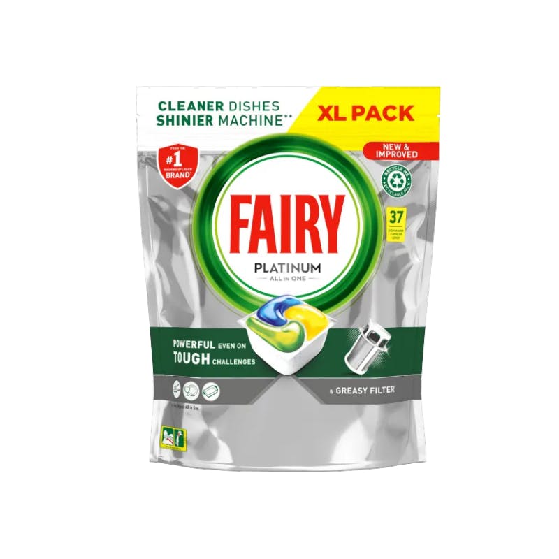 Fairy Platinum All in One Lemon Dishwasher Tablets 37 kpl