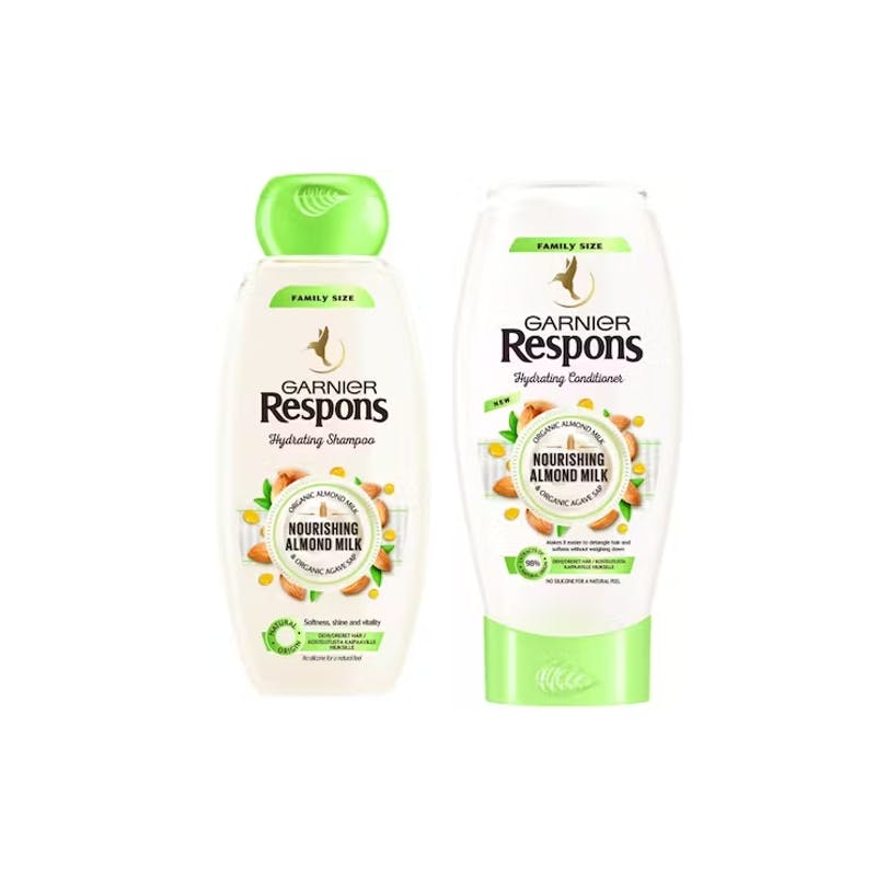 Garnier Respons Nourishing Almond Milk Shampoo &amp; Conditioner 2 x 400 ml