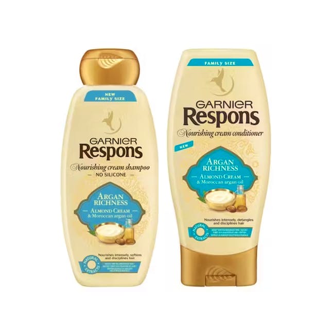 Garnier Respons Argan Richness Shampoo & Conditioner 2 x 400 ml