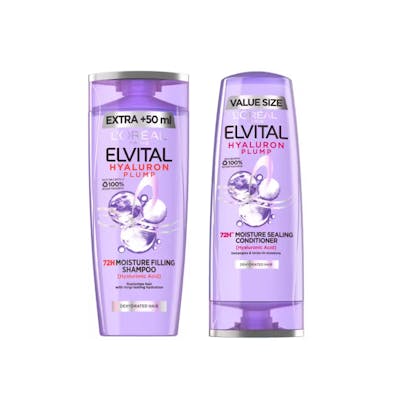 L&#039;Oréal Paris Elvital Hyaluron Plump Shampoo &amp; Conditioner 500 ml + 400 ml