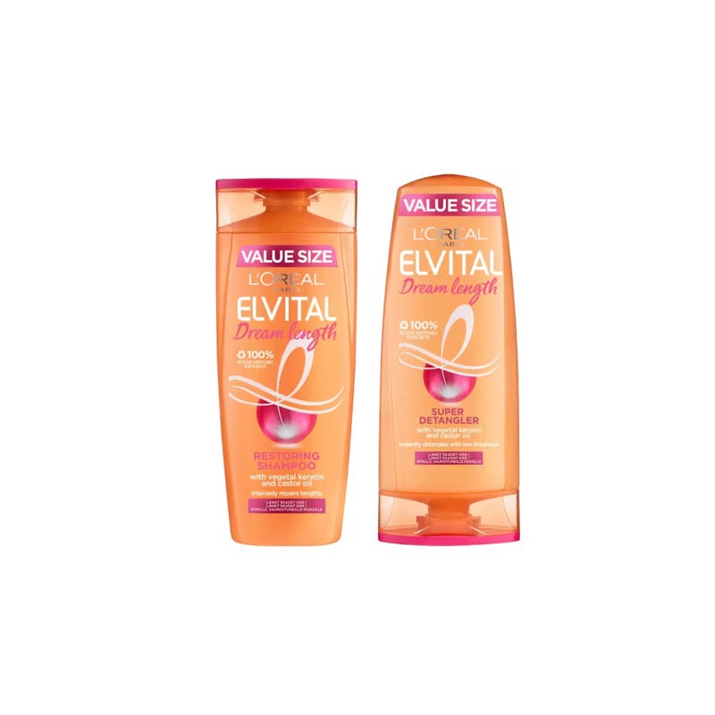 L&#039;Oréal Paris Elvital Dream Length Shampoo &amp; Conditioner 500 ml + 400 ml