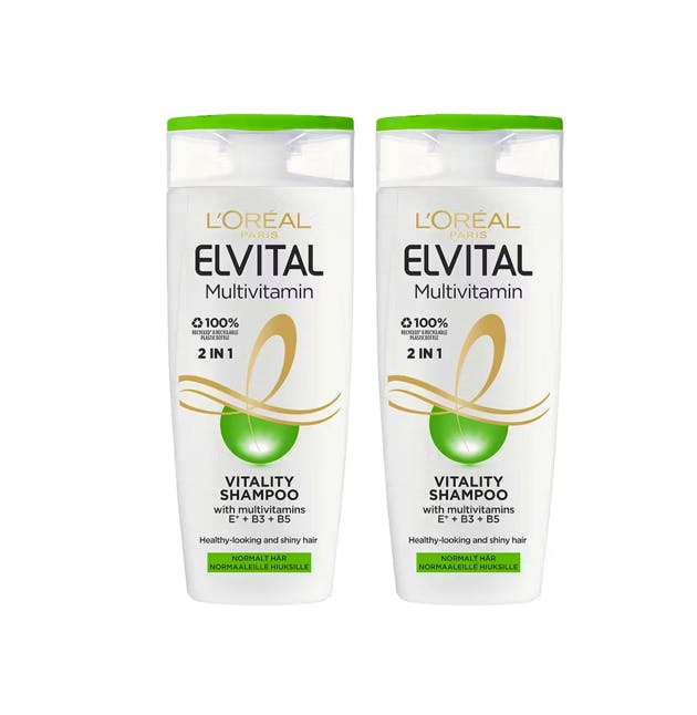 L'Or&eacute;al Paris Elvital Multivitamines Shampoo 2in1 Duo 2 x 250 ml