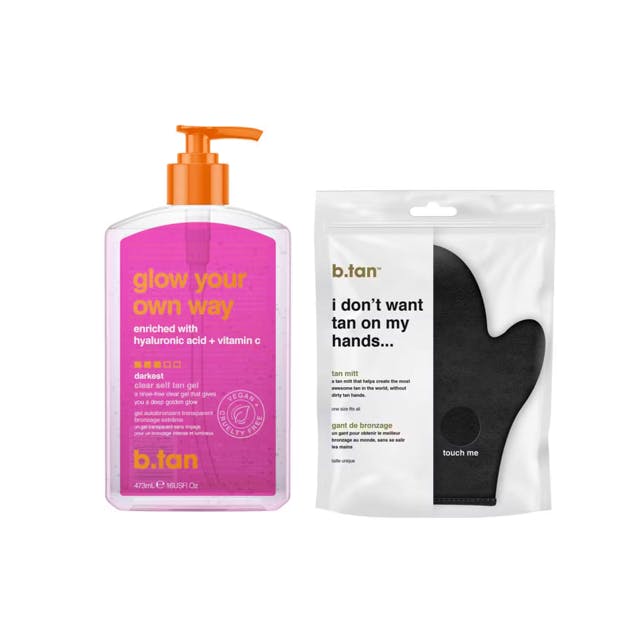 B.Tan Glow Your Own Way + I Don't Want Tan On My Hands Tan Mitt 473 ml + 1 st