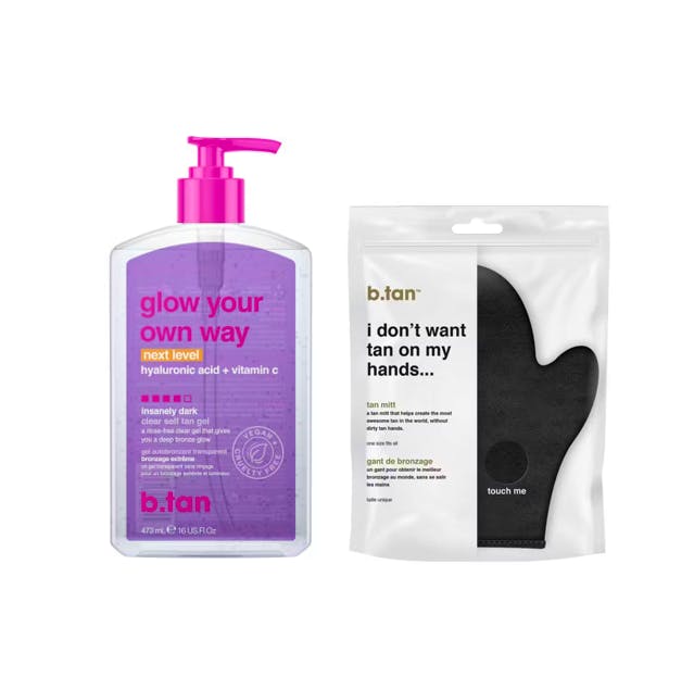 B.Tan Glow Your Own Way Next Level + I Don't Want Tan On My Hands Tan Mitt 473 ml + 1 st