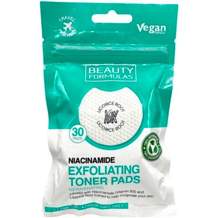 Beauty Formulas Niacinamide Exfoliating Toner Pads 30 stk