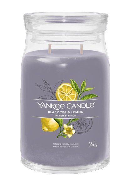 Yankee Candle Signature Large Candle Black Tea & Lemon 567 g