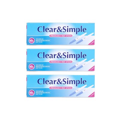 Clear &amp; Simple  Pregnancy Test Sticks 3 x 2 stk